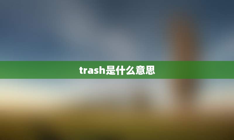 trash是什么意思